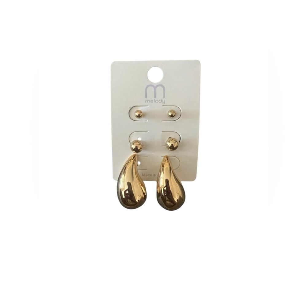 💕MELODY 3 pairs of stud earrings